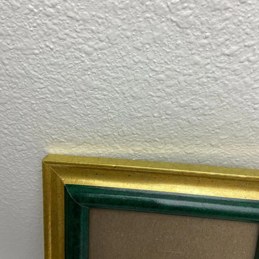 Vintage Picture Frame Green Gold